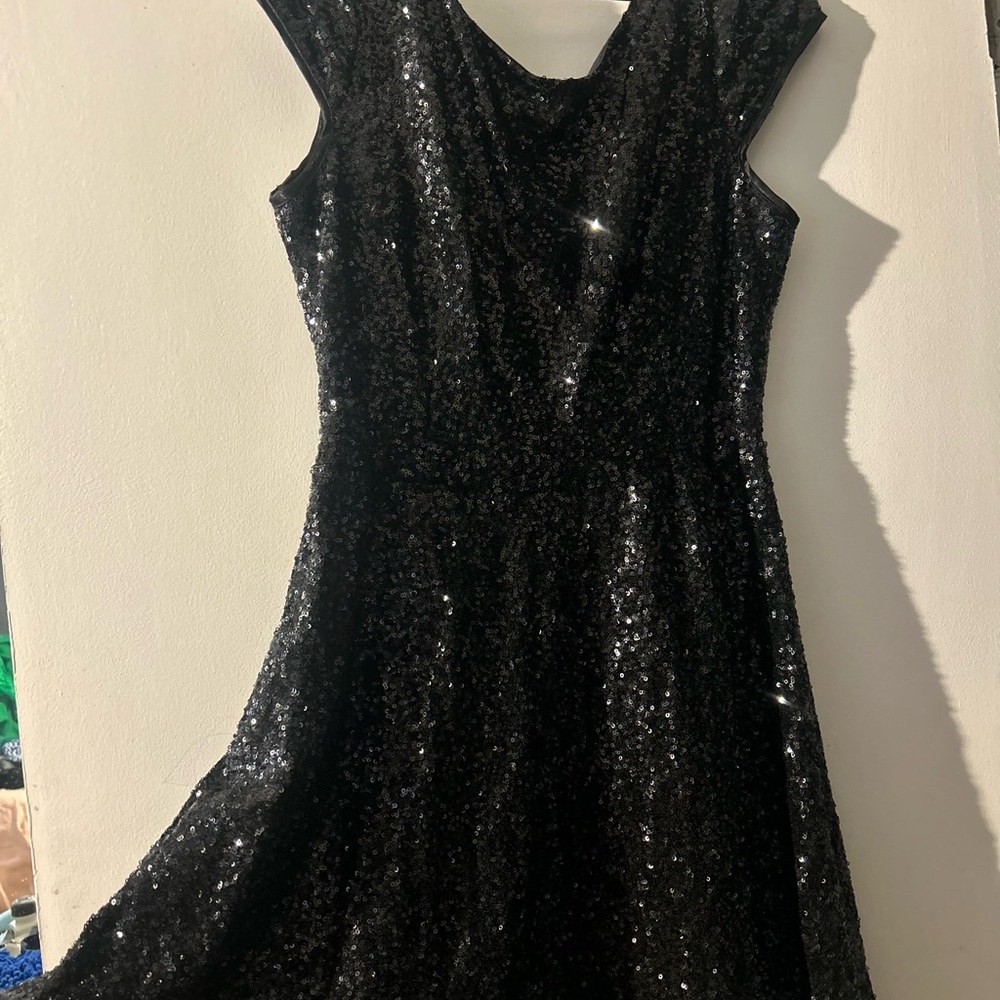 Black Sequin Dress